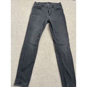 7 For All Mankind The High Waist Ankle Skinny Jeans Womens Sz 29 Grey Denim